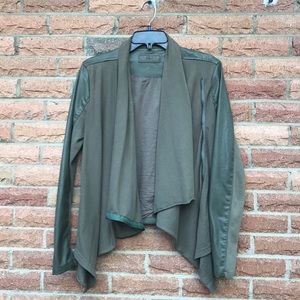 Blanc NYC leather and cloth jacket